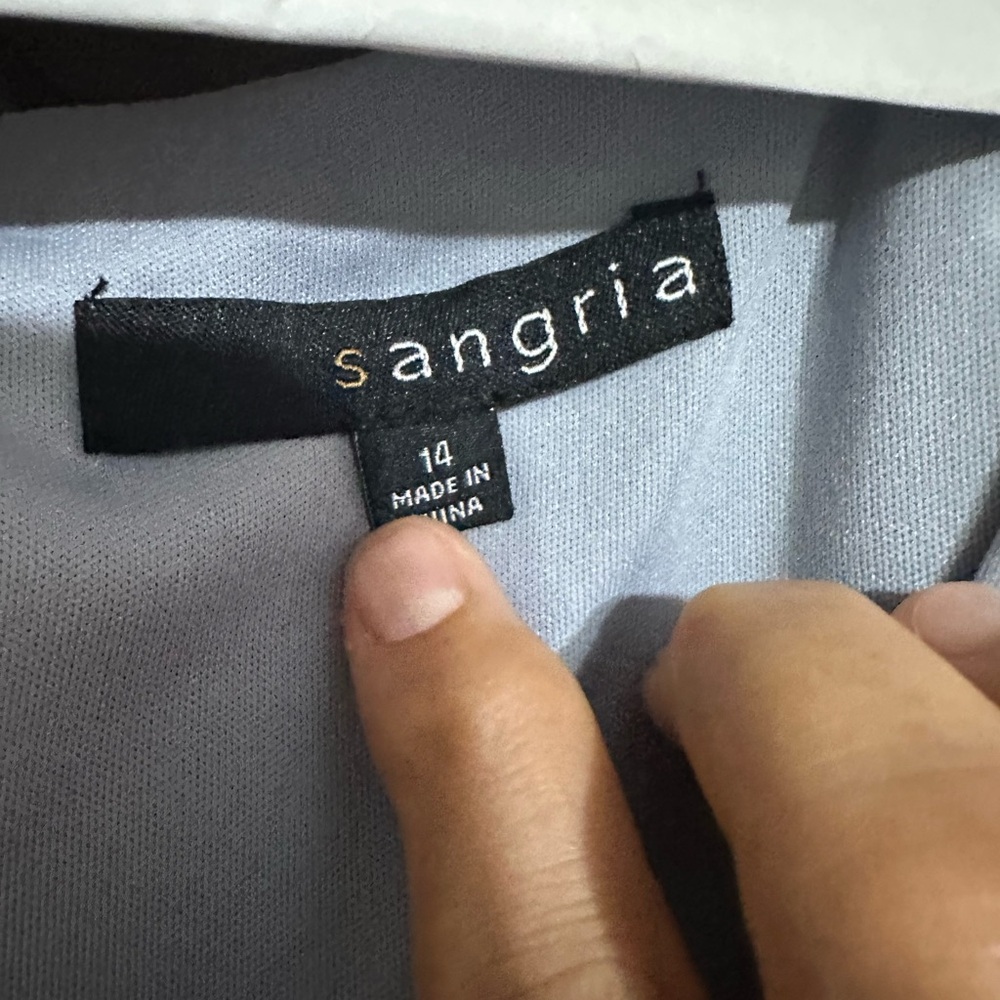 Signature by Sangria Light Gray Midi Dress